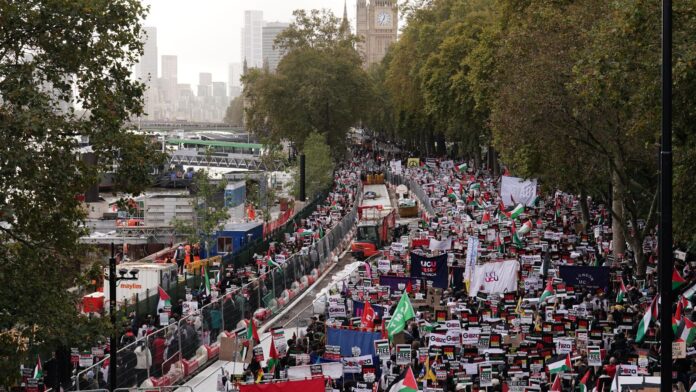 PRO Palestinian protests in London